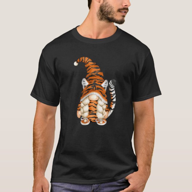 Cute Tiger Mom Gnomie In Tiger Costume For Women F T-Shirt (Front)
