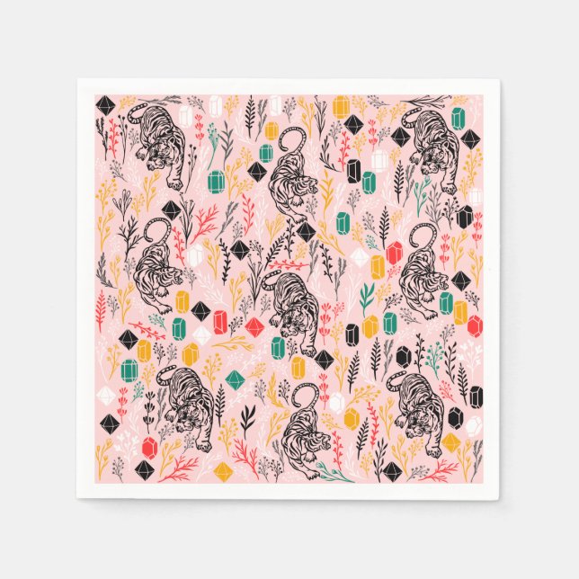 Cute Tiger Paper Napkins (Front)