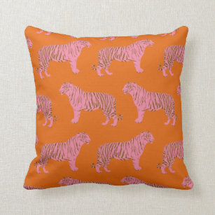 Animal roarding face Multicolor 16x16 Babylon Vibes Go Get Em Tiger Throw Pillow