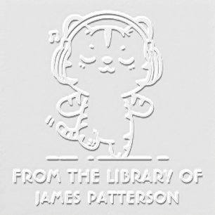 Cute Tiger Personalized From The Library Of Embosser