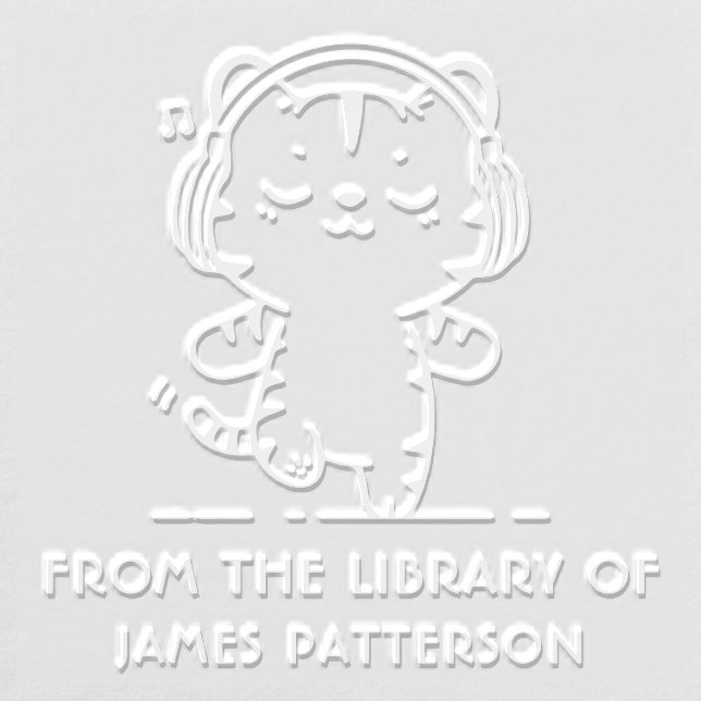 Cute Tiger Personalized From The Library Of Embosser (Design)
