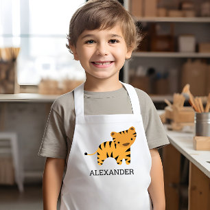 Cute Tiger Personalized Kids' Apron