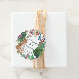 Cute Tiger Safari Mommy to Be Baby Shower Favor Tags