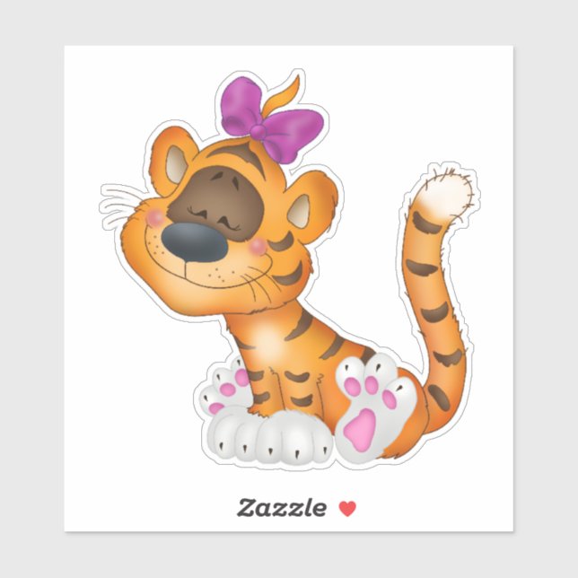 Cute Tiger Sticker (Sheet)