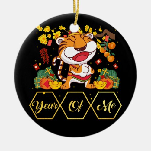 Cute Tiger Vietnamese New Year 2022 Year Of Me Ceramic Ornament