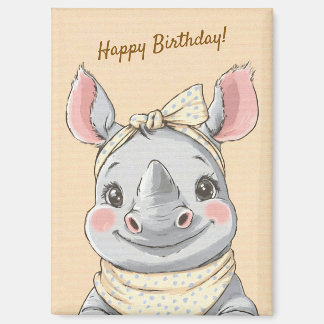 Cute Tiger with Bandana Kids Birthday Invitation Magnet