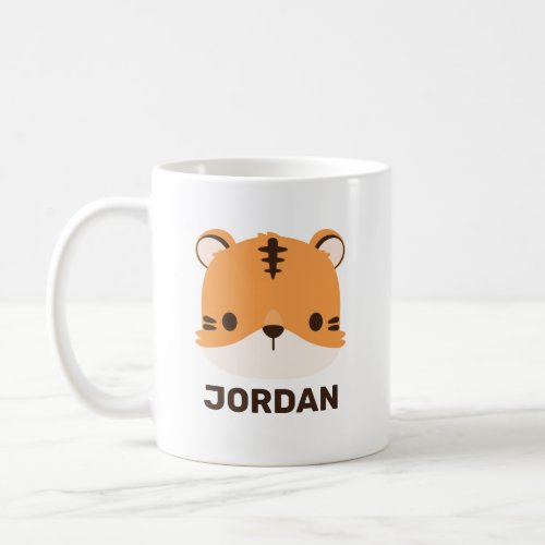 Cute Tiger with Personalized Name Coffee Mug