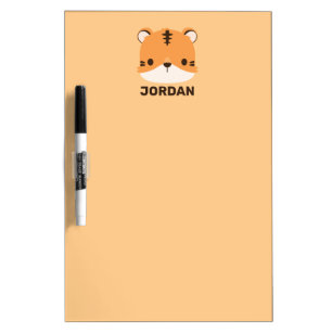 Cute Tiger with Personalized Name  Dry Erase Board