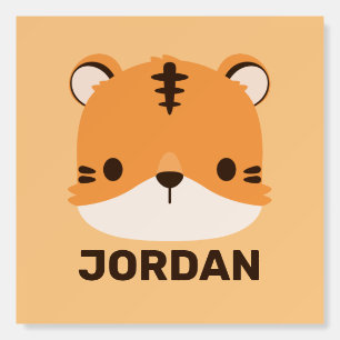 Cute Tiger with Personalized Name Foam Board
