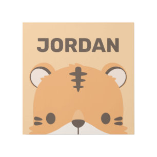 Cute Tiger with Personalized Name Gallery Wrap