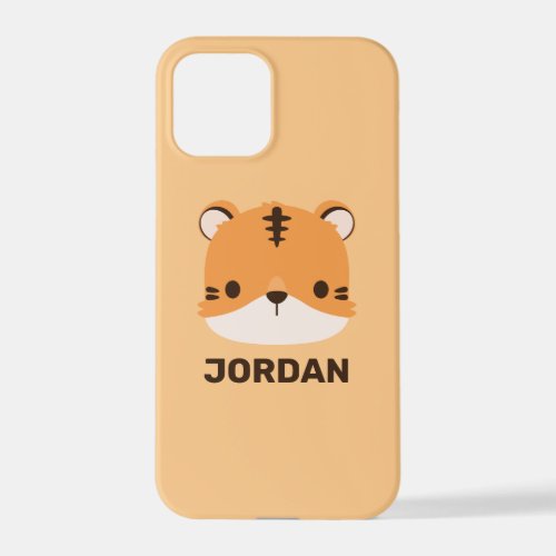 Cute Tiger with Personalized Name iPhone 12 Pro Case