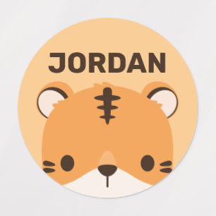 Cute Tiger with Personalized Name Labels