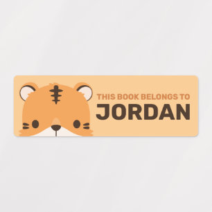 Cute Tiger with Personalized Name Labels