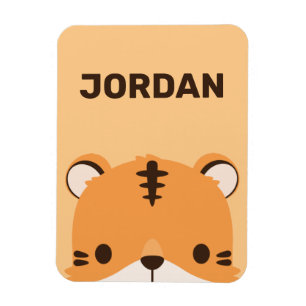 Cute Tiger with Personalized Name Magnet
