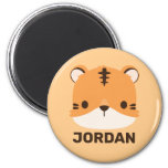 Cute Tiger With Personalized Name Magnet at Zazzle