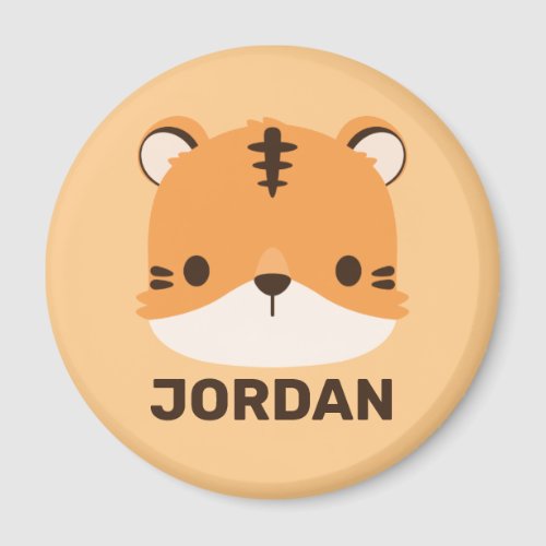 Cute Tiger with Personalized Name Magnet