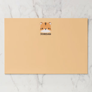 Cute Tiger with Personalized Name Paper Pad