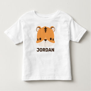 Cute Tiger with Personalized Name Toddler T-shirt