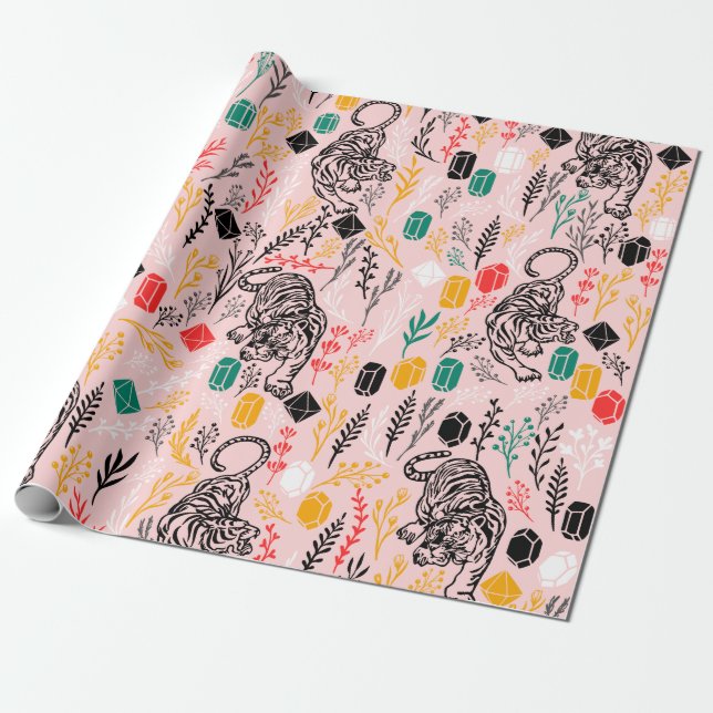 Cute Tiger Wrapping Paper (Unrolled)