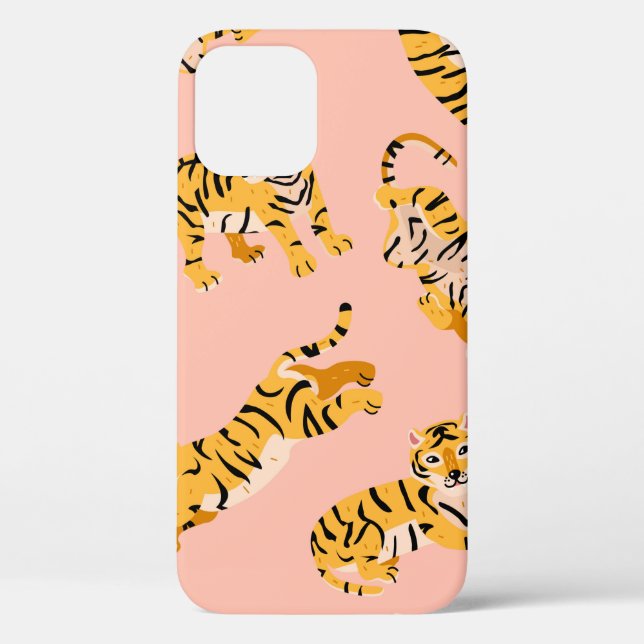 Cute tigers seamless pattern Case-Mate iPhone case (Back)