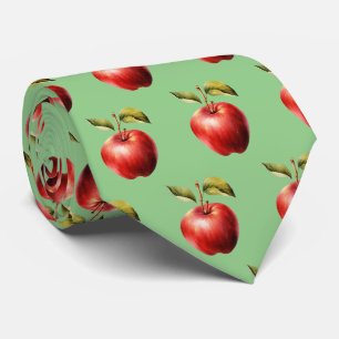 Cute tiled apple pattern fruit neck tie
