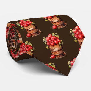 Cute tiled apple pattern fruit neck tie