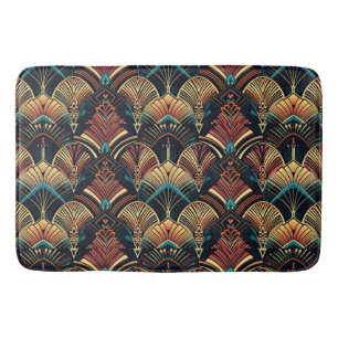 cute tiled art deco pattern  bath mat