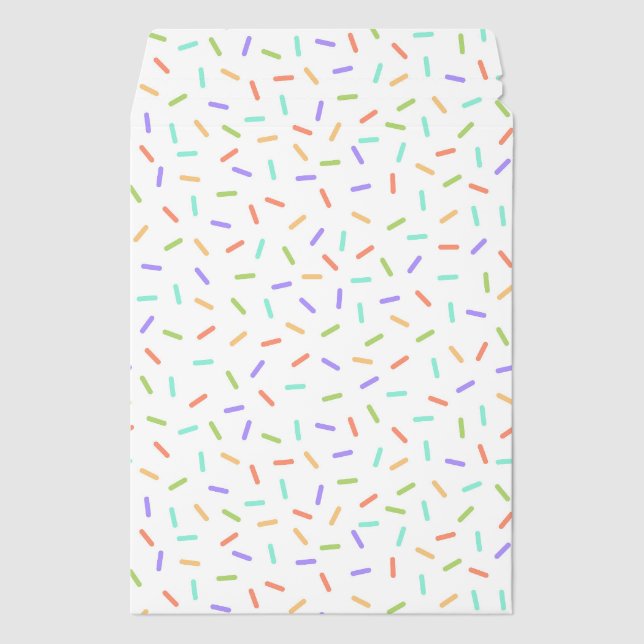 Cute tiled Bakery Confetti  Envelope Mailers (Front)