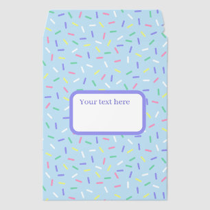 Cute tiled Bakery Confetti text box Envelope Mailers