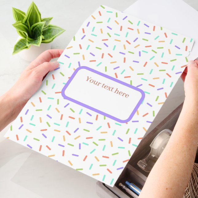 Cute tiled Bakery Confetti text box Envelope Mailers (Desk)