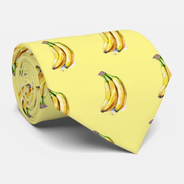 Cute tiled banana pattern fruit neck tie (Rolled)