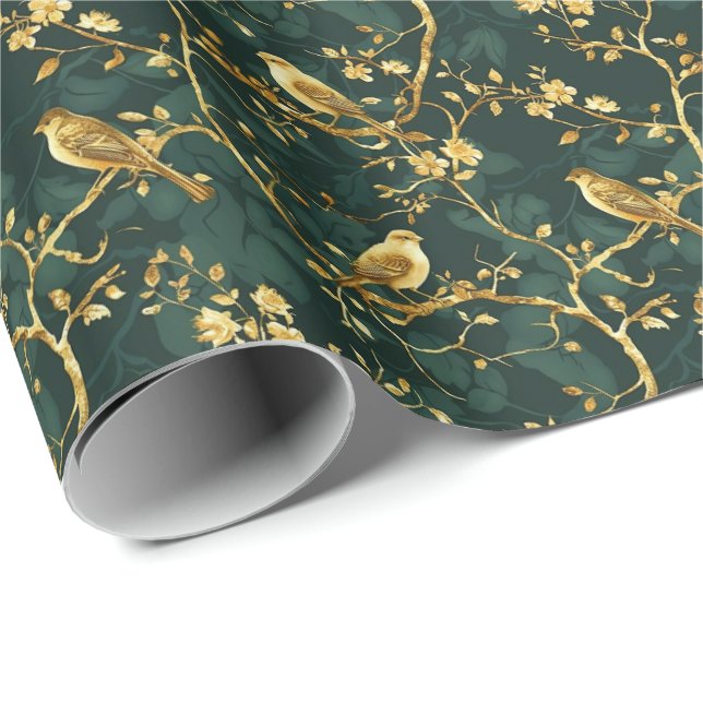 Cute tiled bird pattern  wrapping paper (Roll Corner)