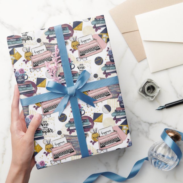 Cute tiled book cozy pattern  wrapping paper (Gifting)