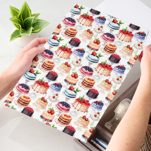 Cute tiled cake pattern Bakery  Envelope Mailers (Desk)