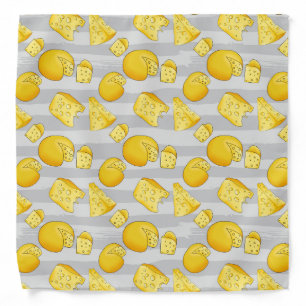 Cute tiled cheese lovers pattern bandana