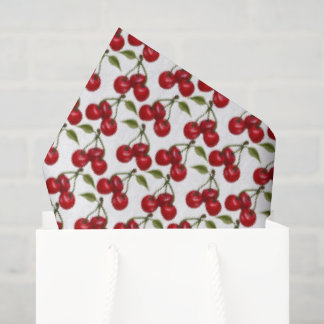 Cute tiled cherry pattern baby shower  tissue paper