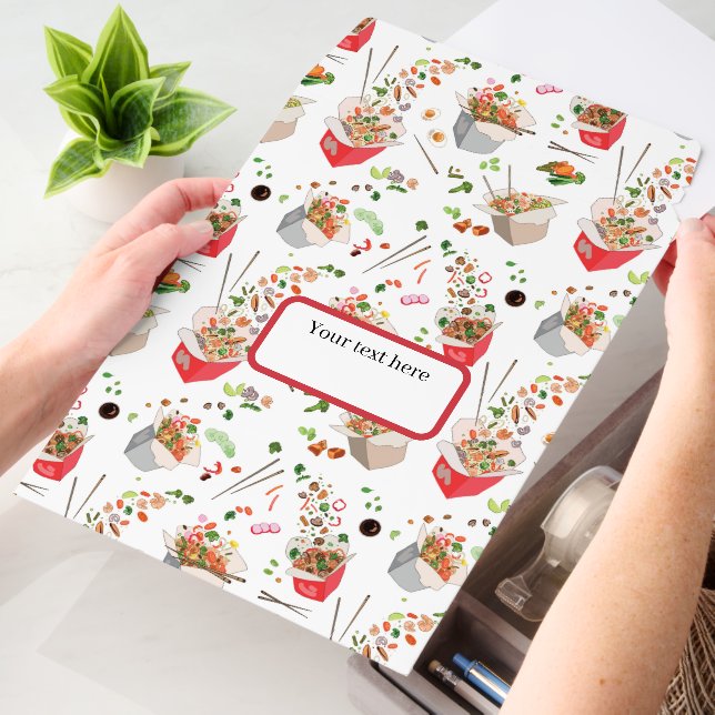 Cute tiled Chinese food text box Envelope Mailers (Desk)