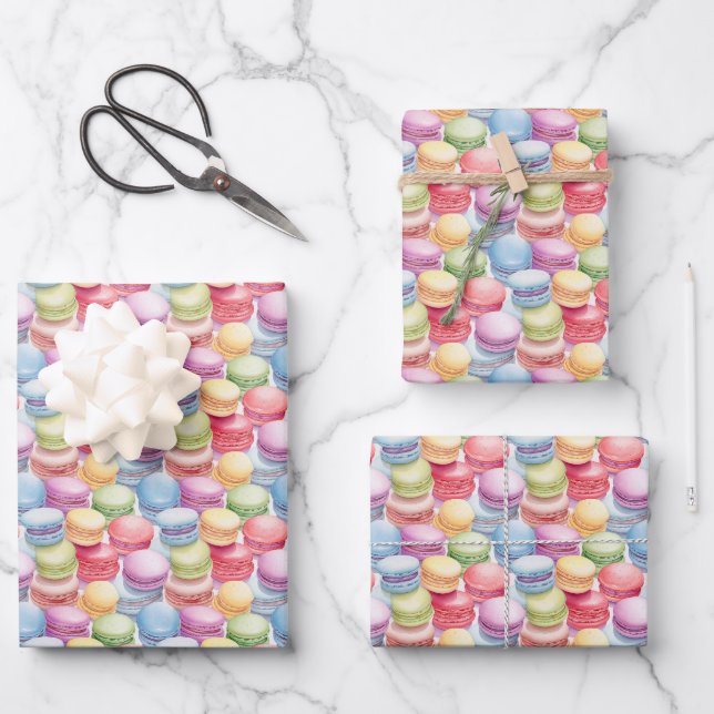 Cute tiled cookie party wrapping paper sheets (Front)
