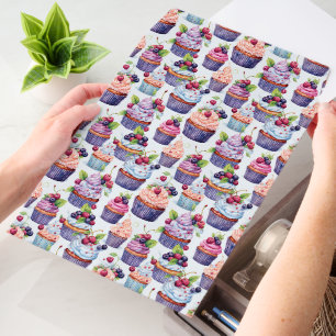 Cute tiled cupcake pattern envelope mailers