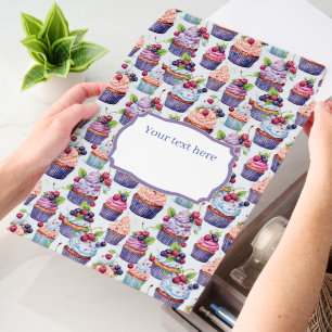 Cute tiled cupcake pattern text box envelope mailers