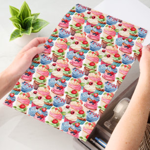 Cute tiled cupcake vendors pattern envelope mailers