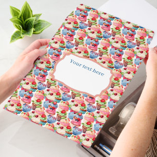 Cute tiled cupcake vendors pattern text box envelope mailers