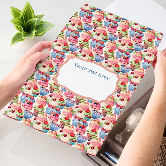 Cute tiled cupcake vendors pattern text box envelope mailers (Desk)
