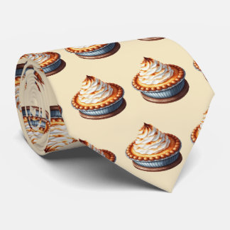 Cute tiled custard pie pattern neck tie