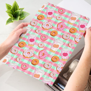 Cute tiled doughnut shop tiled pattern envelope mailers