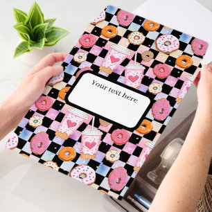 Cute tiled doughnut shop tiled pattern text box envelope mailers