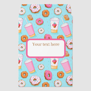 Cute tiled doughnut shop tiled pattern text box envelope mailers