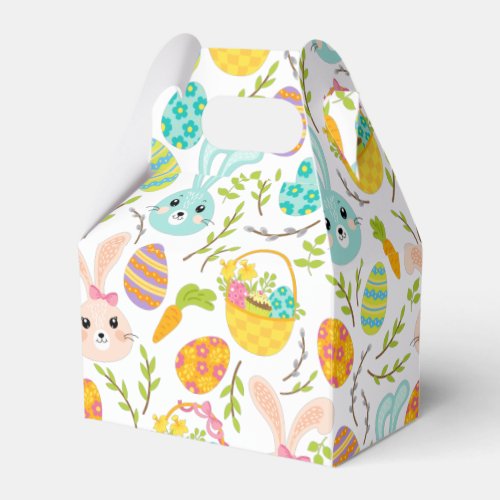 cute tiled Easter bunny pattern  Favor Boxes