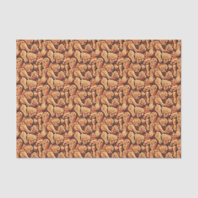 Cute tiled fried chicken pattern  tissue paper (Front)