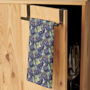 cute tiled grape patterns fruit kitchen towel